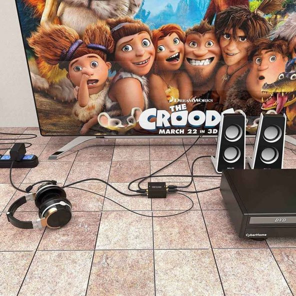 Digital To Analog Stereo Rca Optik Toslink Ses Çevirici Dönüştürücü - 6
