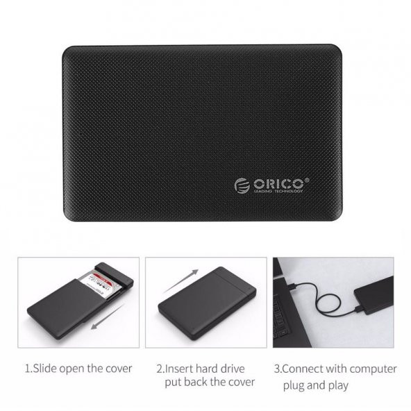 Orico 2.5 Sata Hdd Usb 3.0 Harddisk Kutu - Siyah - Resim 7
