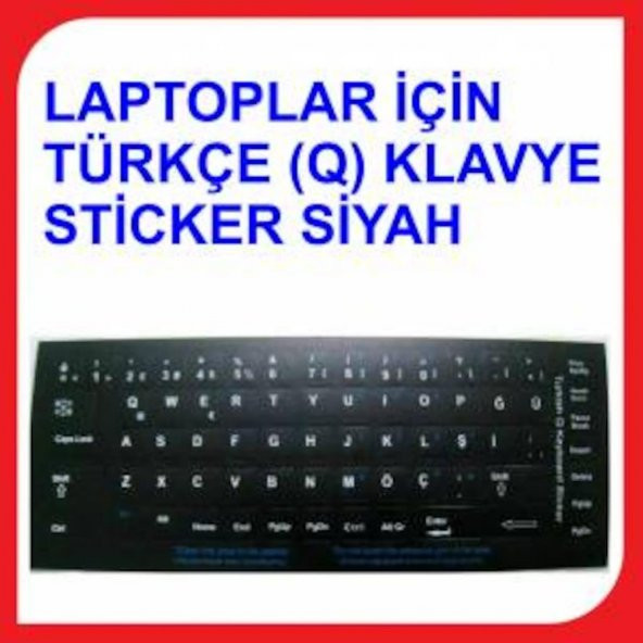 Türkçe Q Klavye Etiketi Laptop Pc Sticker - 374636690