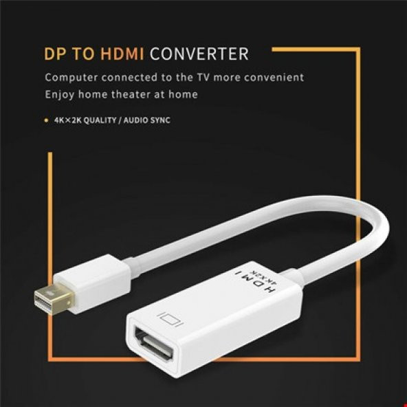 Mini Displayport Thunderbolt To Hdmi 4K Çevirici Kablo - 3