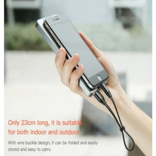 Baseus Nimble Apple Iphone Usb 8 Pin Hızlı Şarj Data Kablosu 23Cm (346135564) - 3