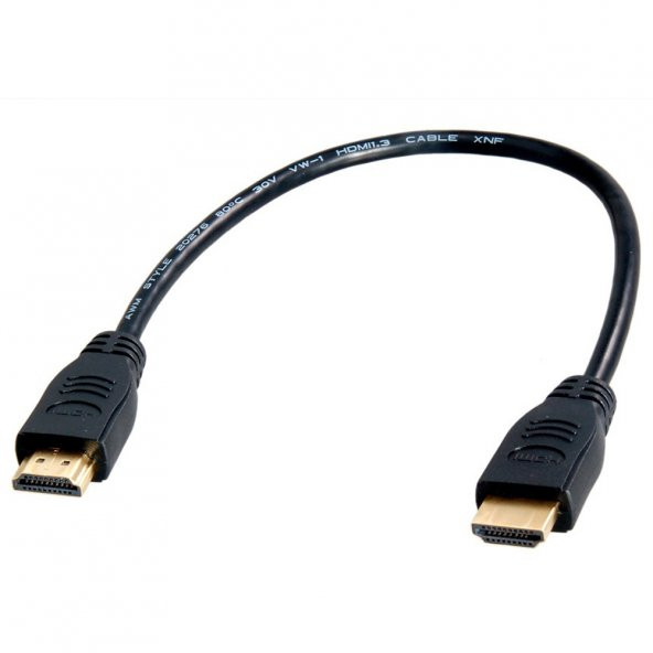 30Cm Kısa Hdmi Kablo Altın Uçlu Full Hd 3D V1.4B