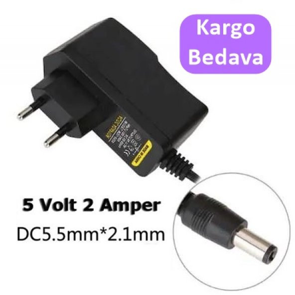 Modem Adaptör Üniversal 5V 2A Şarj Aleti Adaptör 5.5 - 2.1Mm