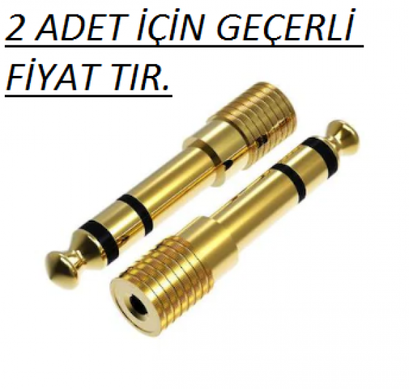 Çivi Jak Çevirici 6.3 Mm Erkek 3.5 Mm Dişi Dönüştürücü Jack Altın