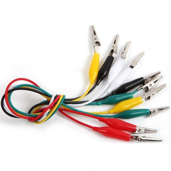 Kablolu Krokodil Test Kablosu Krokodil Uçluk 10 Adet (311561893) - Resim 2