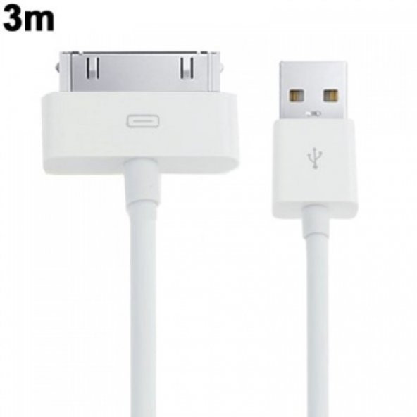 Iphone 4S Iphone 4 Usb Şarj Data Kablosu 3 Metre Uzun Usb Kablo (288089709)