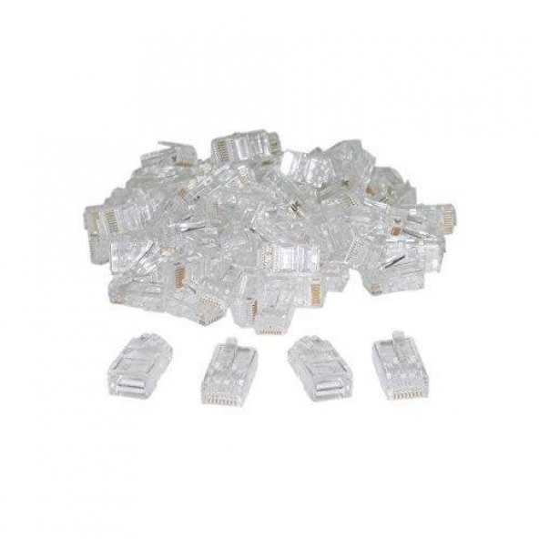 Rj45 Cat6 Altin Uç Connector Konnektör Network Kablo Jaki 50 Adet - 2