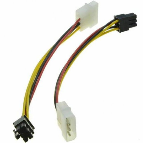 6 Pin 4 Pin Molex Ekran Karti Kablosu Power Pci-E Express 20Cm - 2