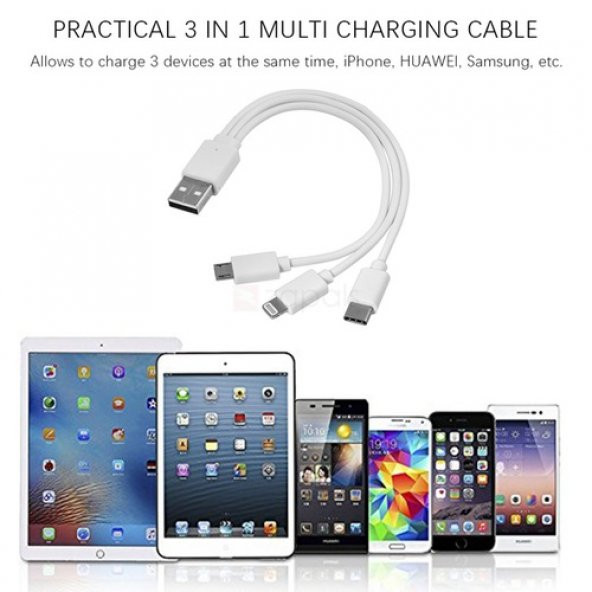 Type C Micro Usb Iphone 5 6 7 Usb Kablosu Data Şarj Sony Xperia (283307707)