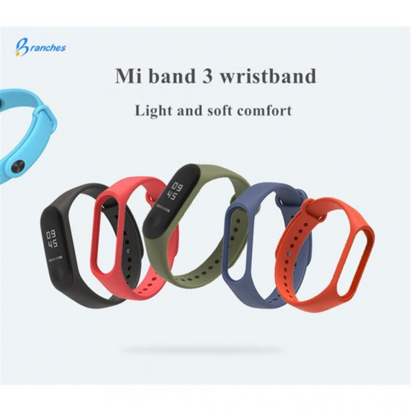 Xiaomi Mi Band 3 Akıllı Bileklik Kordon Kayış Mavi (281837405) - 2