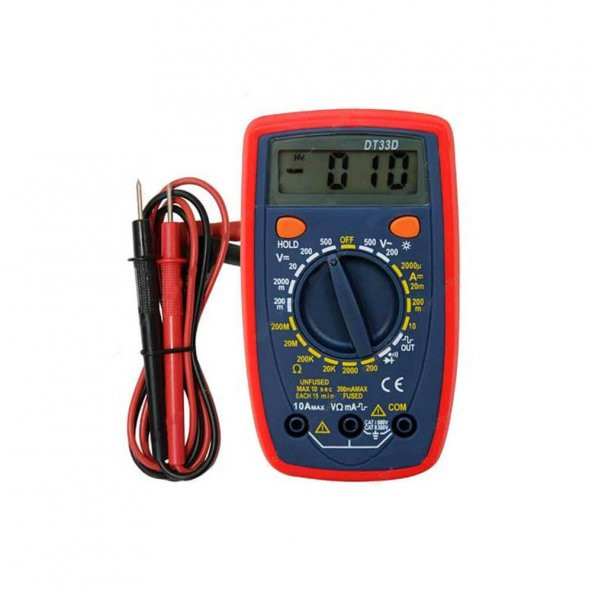 Dt33d Dijital Multimetre Ölçü Aleti Volt Amper Ölçer ürün görseli