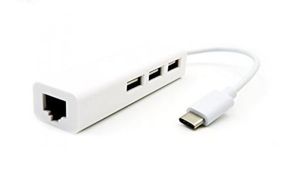 Usb 3.1 Type C 10/100Mbit Ethernet Adaptörü 3 Port Usb 2.0 Hub - Resim 2