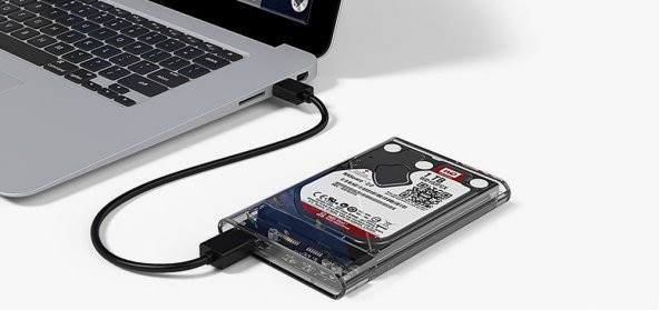 2.5 İnç Sata Usb 3.0 Harddisk Kutusu Şeffaf Orıco Sata Hdd Kutusu - Resim 3