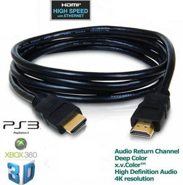 Sony PS3 Playstation 3 HDMI Kablo 1.8 M Altın Uçlu HDMI Kablo 3D