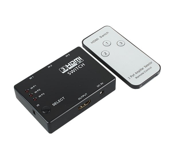 Kumandalı 3 Port 1080P Hdmi Switch Hdtv Ps3 Dvd