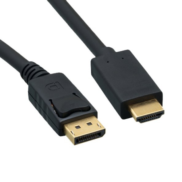 Displayport To Hdmi Kablo 3 Metre Görüntü Aktarma Altın Uçlu