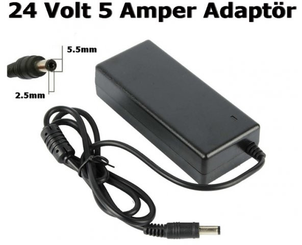 24V 5A Plastik Kasa Adaptör 24 Volt 5 Amper Kamera Adaptörü