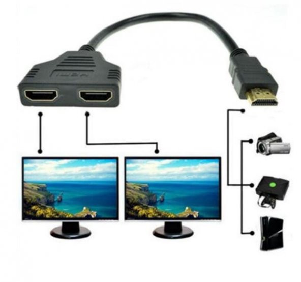 Hdmi Splitter 2 Port Çoklayıcı Çoğaltıcı Tv Görüntü Çoğaltıcı