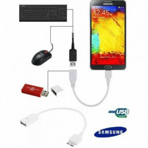 Samsung Galaxy Note 3 N9000 S5 Usb Otg Kablosu