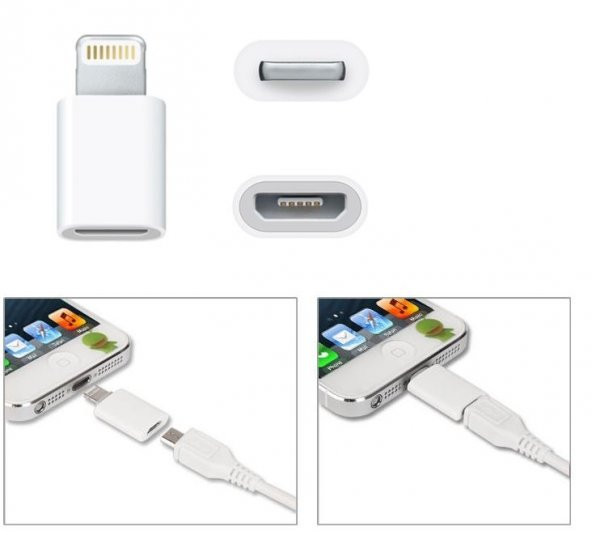 Iphone 5 5S 5C 6 6S 6 Plus 7 7S Iphone 8 8 Pin Micro Usb Çevirici