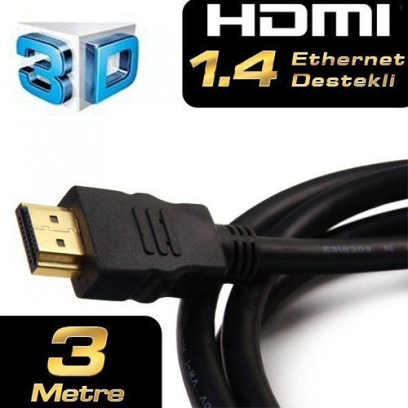 Hdmi Kablo Görüntü Ses Full Hd 3D Led Tv Hdmi Kablo 3 Metre