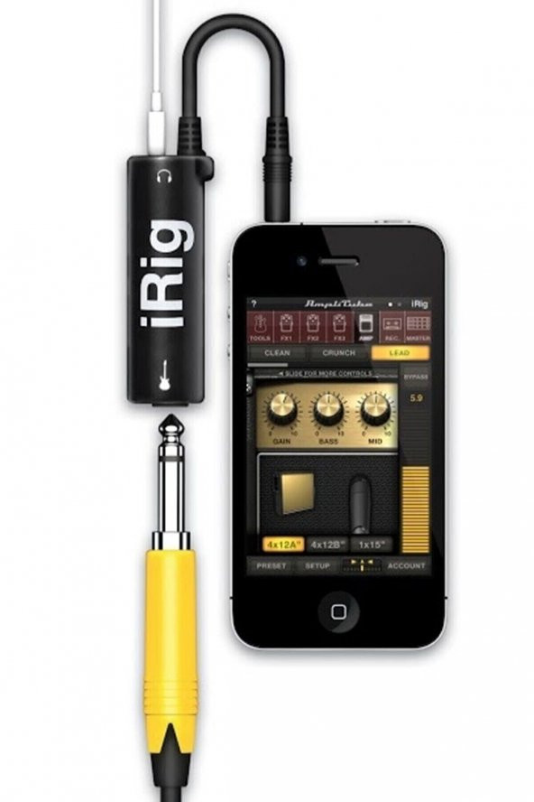 Gitar Irig Iphone Ipod Ipad Bağlantı Amplitube (259907170) - Resim 6