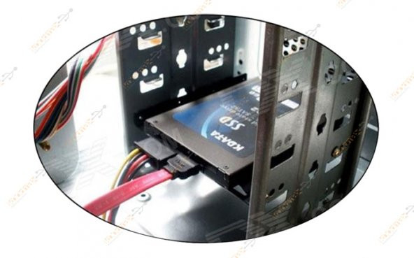 Pc Kasında Ssd Kızak - Notebook Diski Kullanma Aparatı Metal - Resim 8