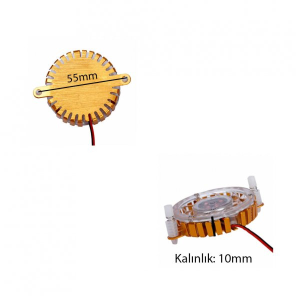 Ekran Kartı Fanı Bakır Renk Vga Fan Kutulu - Resim 7