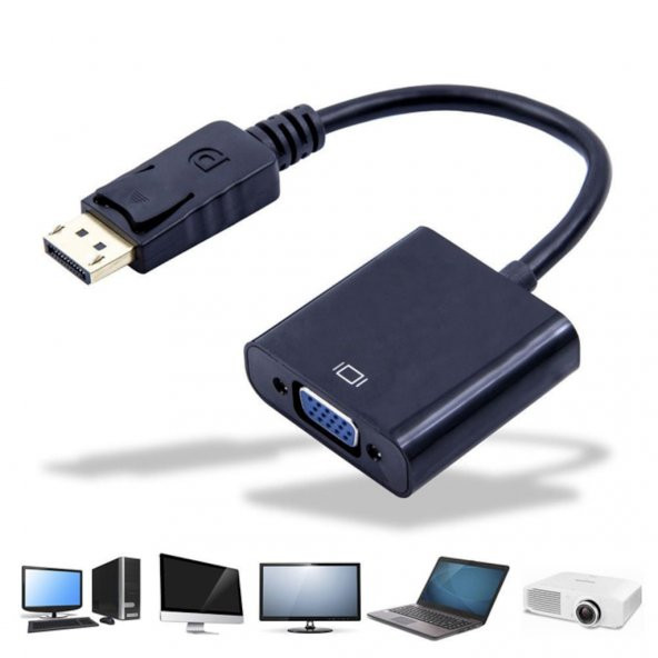 Displayport To Vga Çevirici Projeksiyon Görüntü Bağlantı Kablosu - 6
