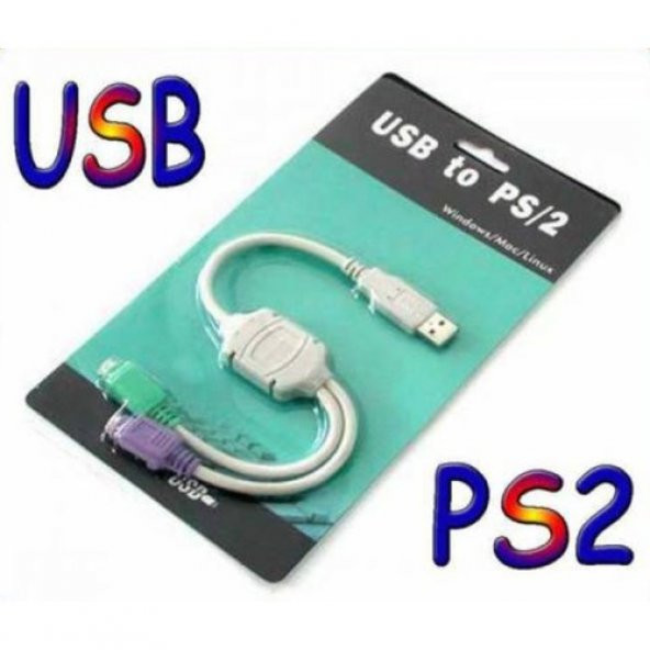 Usb To Ps/2 Çevirici Kablo Ps2 Klavye Mouse Usb Bağlantı Kablosu (259899359) - Resim 2