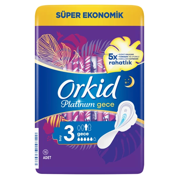 Orkid Platinum Süper Ekonomik Ped Gece 16x2 32 Adet - 2