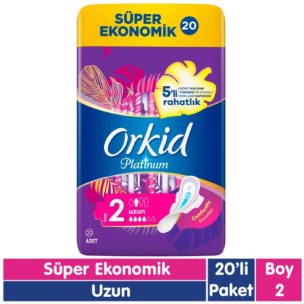 Orkid Platinum Süper Ekonomik Ped Uzun 20 Adet