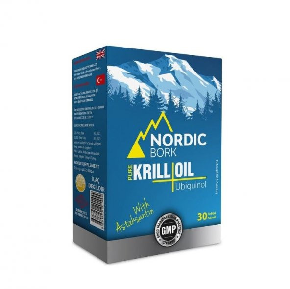 Nordic Bork Krill Oll + Q10 30 Kapsül 8681820201444