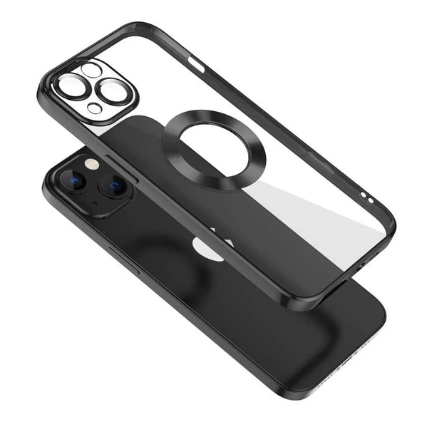 Gpack Apple iPhone 14 Plus Kılıf Logo Gösteren Kamera Korumalı Silikon - 2