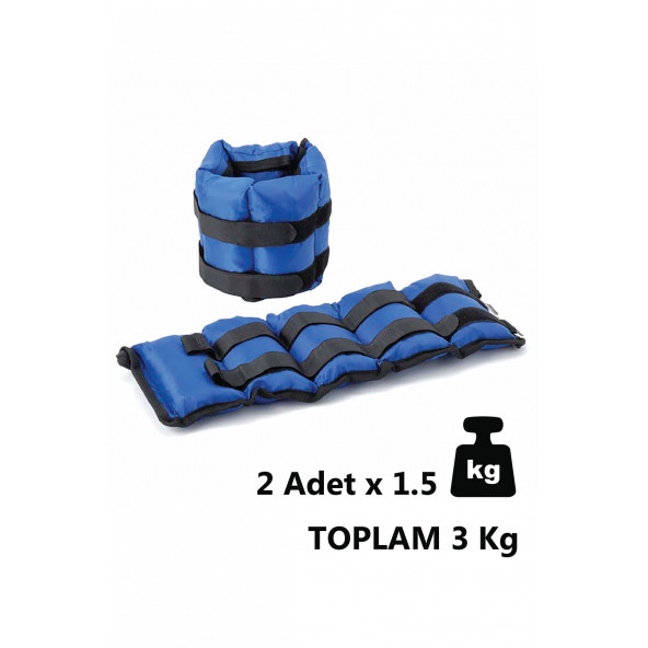 Spor Byfit 1.5 Kg x 2 Adet El veya Ayak Bileği Ağırlığı - 3