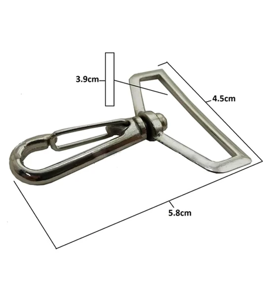 10 Adet Çanta Kayış Metal Zammak Kanca Büyük Boy Valiz Kilidi