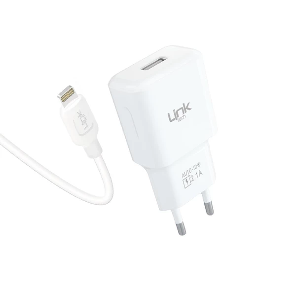 LinkTech T442e Strong Eco Şarj Aleti ve Lightning Kablo Set 2.1A - 1