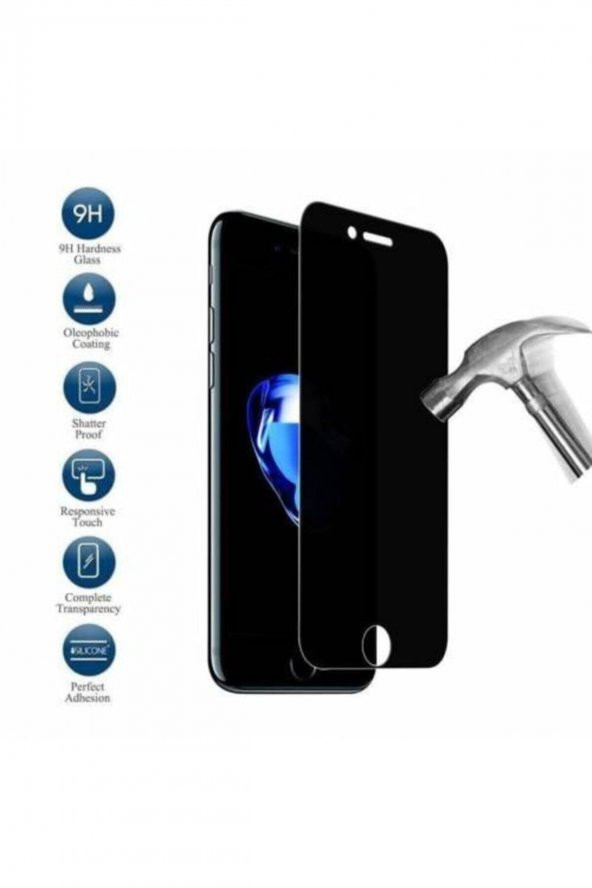 Iphone 7 Hayalet Cam 9d Gizli Ekran Koruyucu Cam Tam Kaplama Siyah - 3