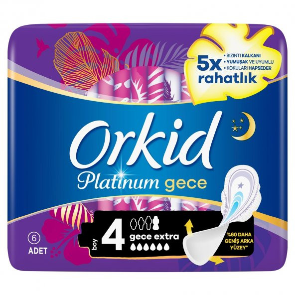 Orkid Platinum Gece Extra Ped 6 Adet - 2