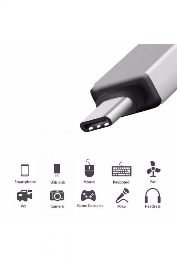 Huawei P20 Lite Uyumlu Cep Telefonu Type c Otg Dönüştürücü Usb Çevirici - 1
