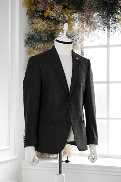 APARTRO KLASİK KESİM ÇİFT YIRTMAÇ 4 DROP BİTİK KARELİ KIŞLIK ERKEK TEK CEKET - 6