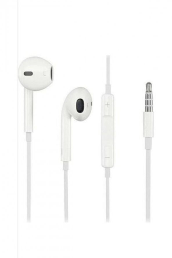 Realme C2 Kulaklık Mikrofonlu Kulak İçi Stereo 3.5mm Jaklı Kablolu Beyaz Kulaklık - 2