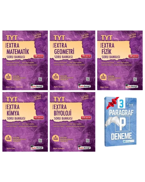 TYT Extra Matematik Geometri Fizik Kimya ve Biyoloji Soru Bankası