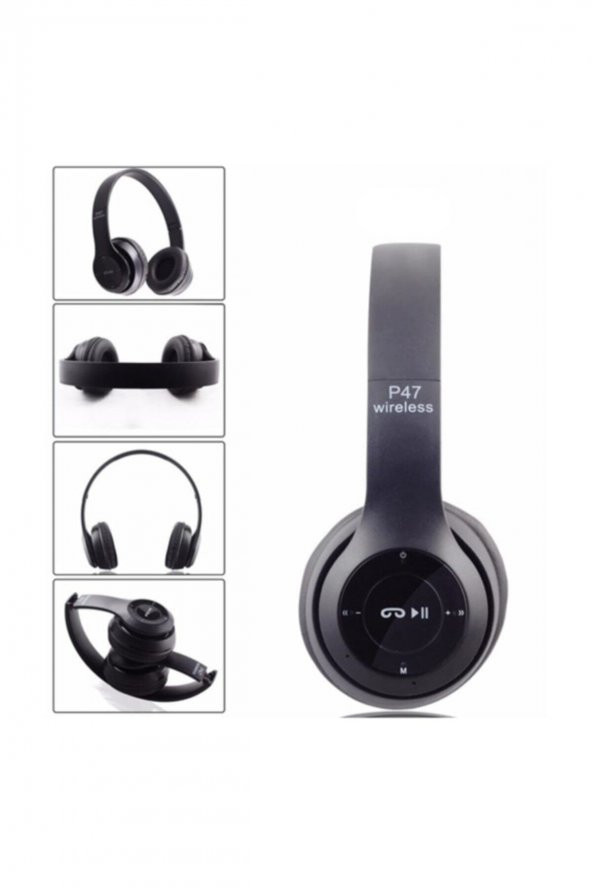 P47 Wireless Bluetooth Kulaklık Siyah - 2