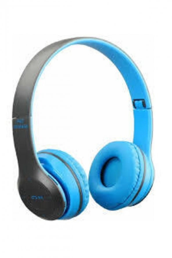 Mavi Bluetooth Wireless Kulaküstü Kulaklık P47