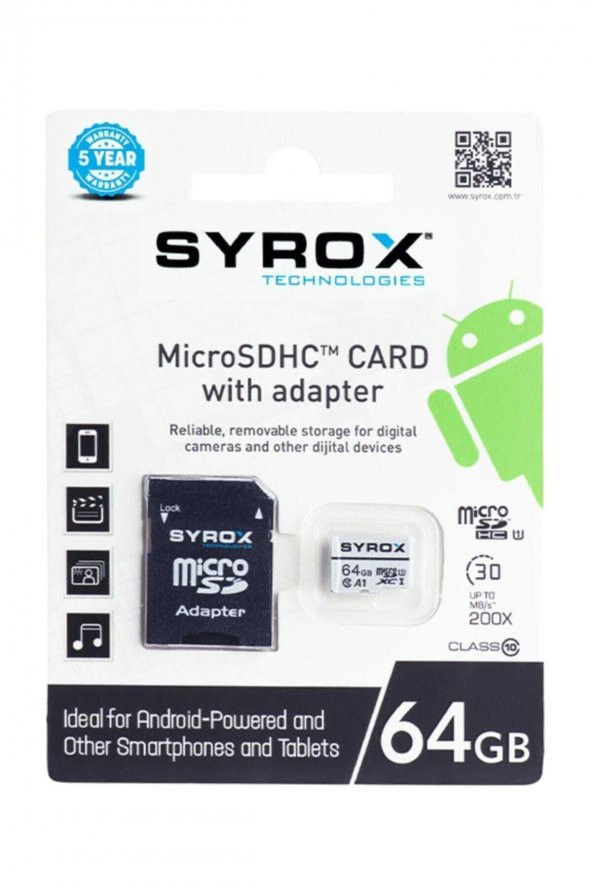 64 Gb Micro Sd Card Hafıza Kartı Adaptörlü