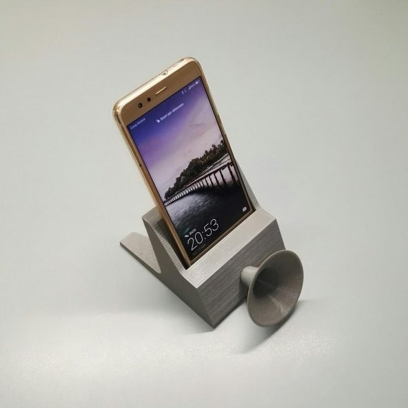 Evrensel Telefon Standı Megafon Hoparlör Plastik Aparat
