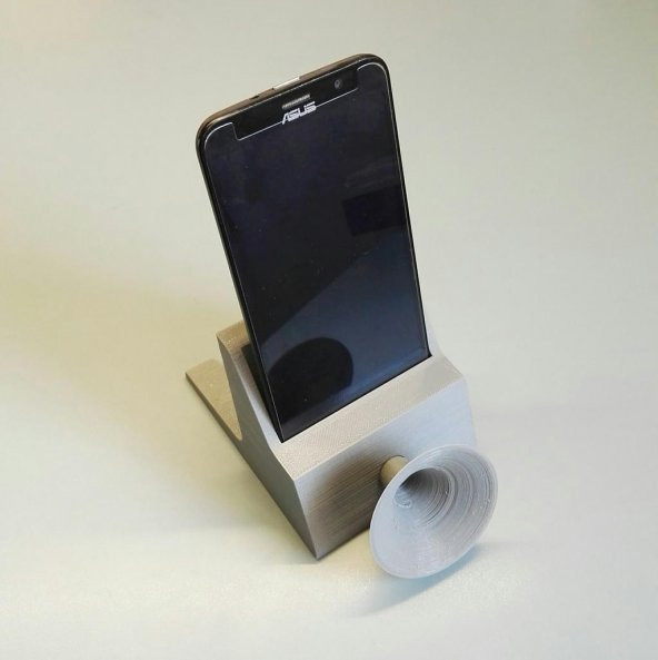 Evrensel Telefon Standı Megafon Hoparlör Plastik Aparat - 5