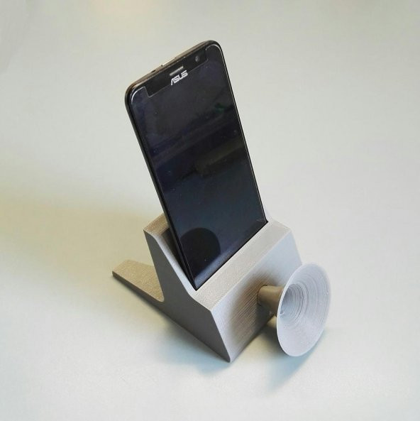 Evrensel Telefon Standı Megafon Hoparlör Plastik Aparat - 7