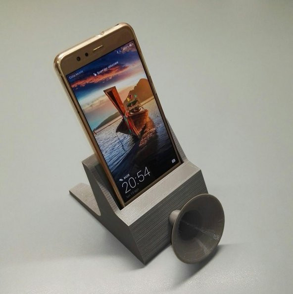 Evrensel Telefon Standı Megafon Hoparlör Plastik Aparat - 8